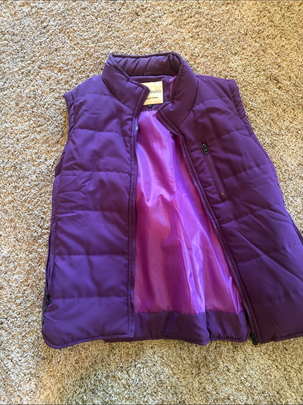 Women’s Purple Puffer Vest